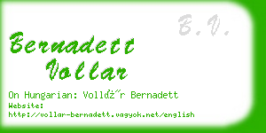 bernadett vollar business card